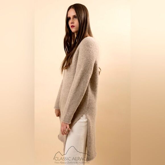 Classic Alpaca Cecily Alpaca Tunic Gray One Size - Picture 3 of 8